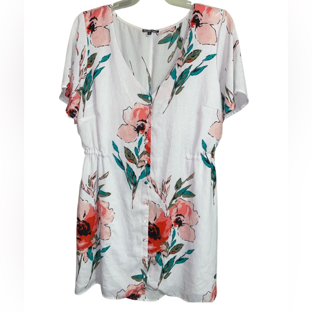 Charlotte Russe • Floral • V-Neck • Dress